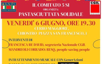 6 GIUGNO CENA SOLIDALE